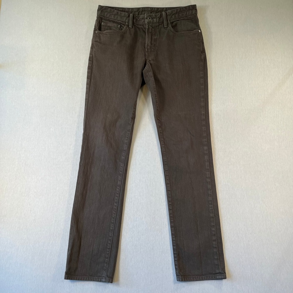 Bonobos Travel Jeans Mens 31x34 (Fit 31x32) Dark Grey Slim Straight Stretch